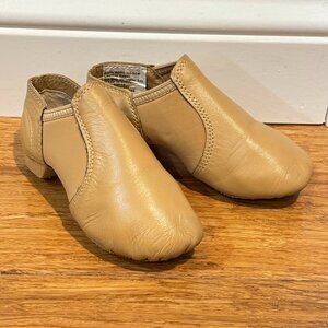 Weissman Leather Jazz Dance Shoes Tan Girls 10.5 Style W800